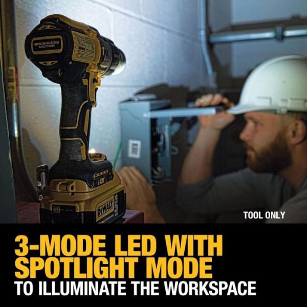 3 SPD 1/2" XR BRUSHLESS DRILL DRIVER KIT HAMM 20V - Image 4