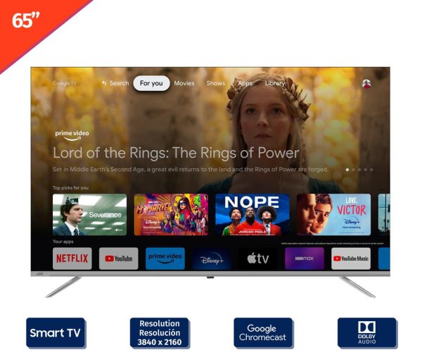 JVC 65" Smart Google TV 4K UHD